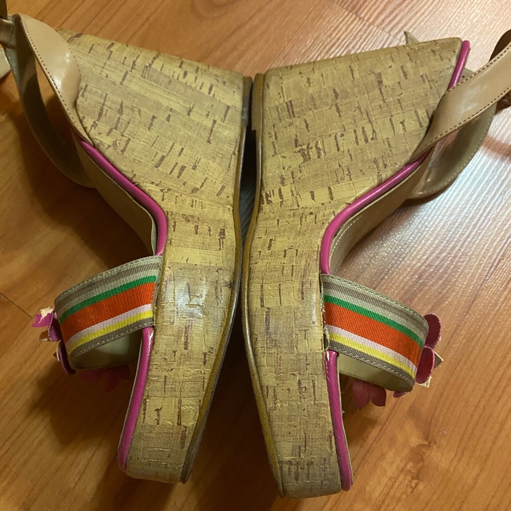 Colin Stuart Multi Color Wedges, Size 6 1/2 - image 3